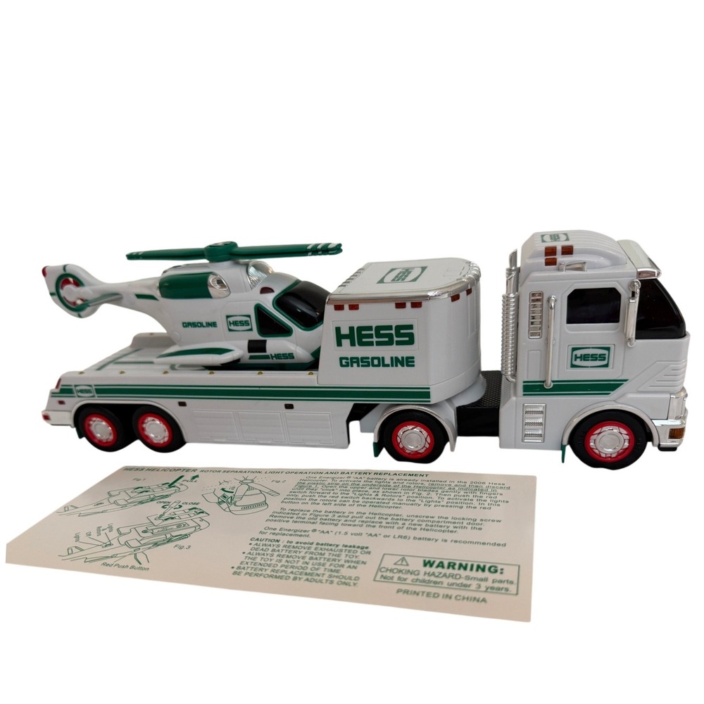 2006 Hess Toy Truck and Helicopter with Original Box and Instructions